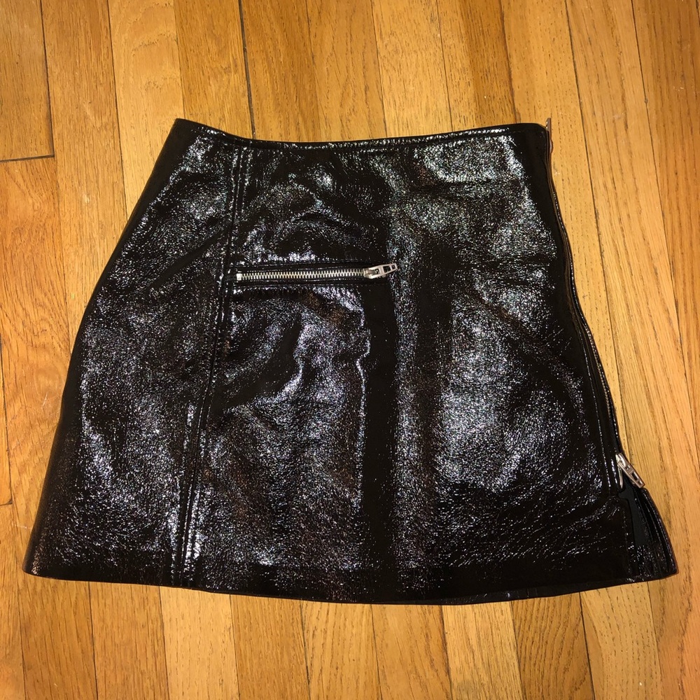 BLANKNYC patent leather skirt